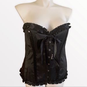 NWT Adore Me  Plus Size Black Bustier Corset Black Lingerie